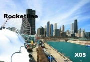 CHICAGO SKYLINE AND FERRIS WHEEL